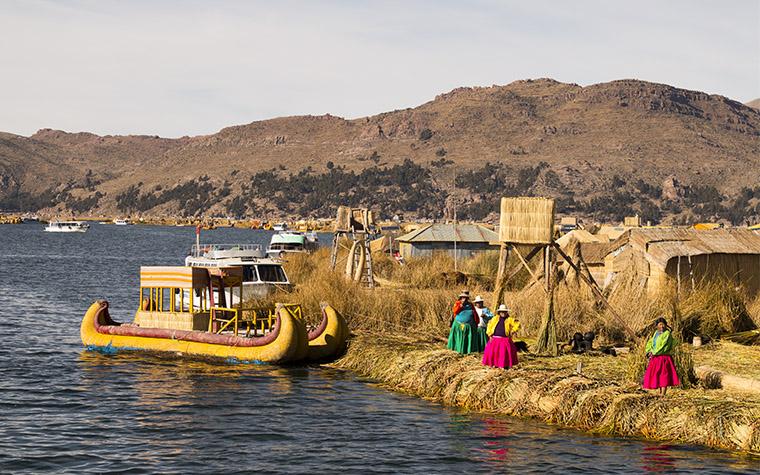 Ilhas Flutuantes de Uros, no Peru