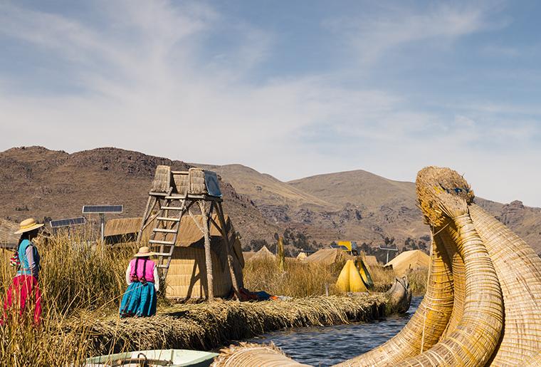 Ilhas de Uros, no Lago Titicaca