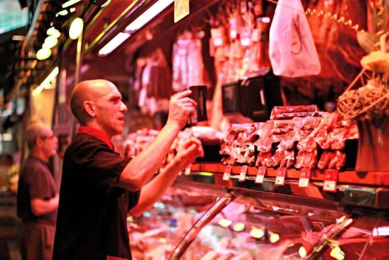 persunto ibérico - Mercado de la Boqueria - Barcelona