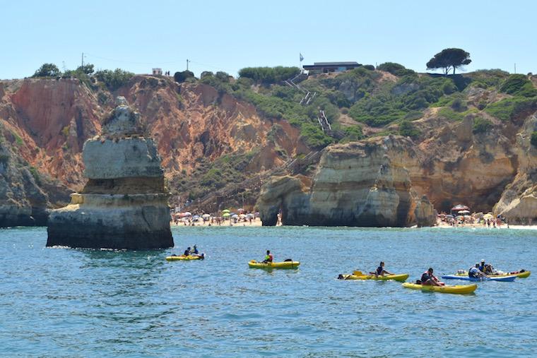 passeio de barco em lagos algarve caiaque