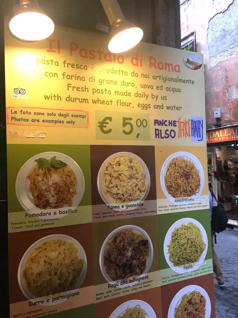 onde comer em roma massa fresca barata