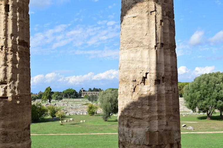 paestum italia vista area arqueologica