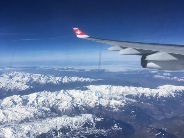 alpes franceses voo swiss air