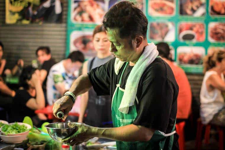 Comida de rua em Bangkok