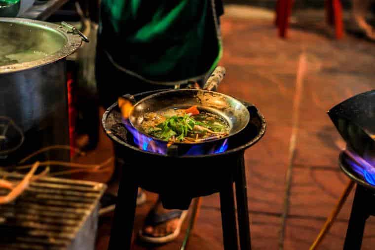 Comida de rua em Bangkok