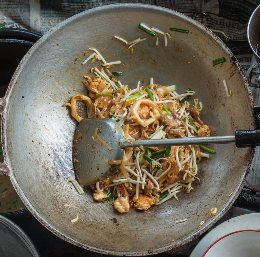 Pad Thai, comida de rua na Tailândia