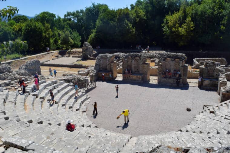 butrint albania antigo teatro romano