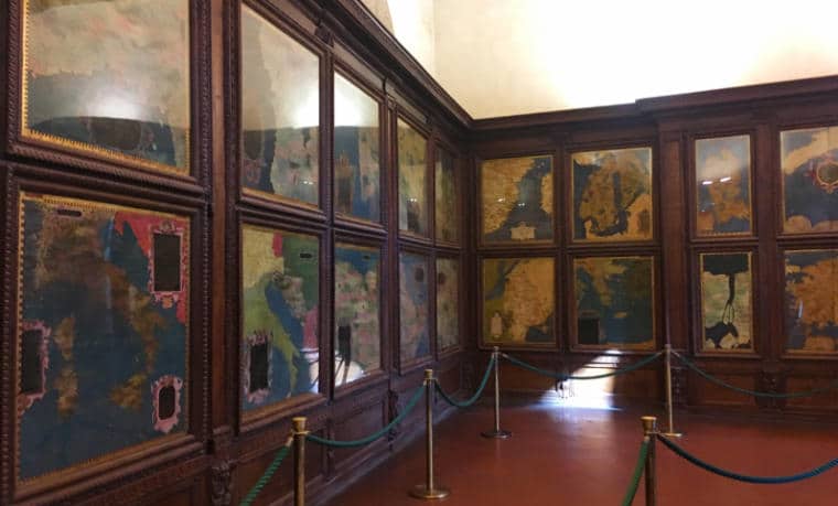 sala dos mapas palazzo vechio florença