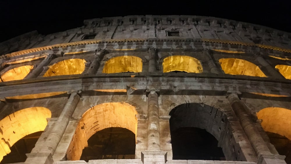 visita noturna coliseu roma