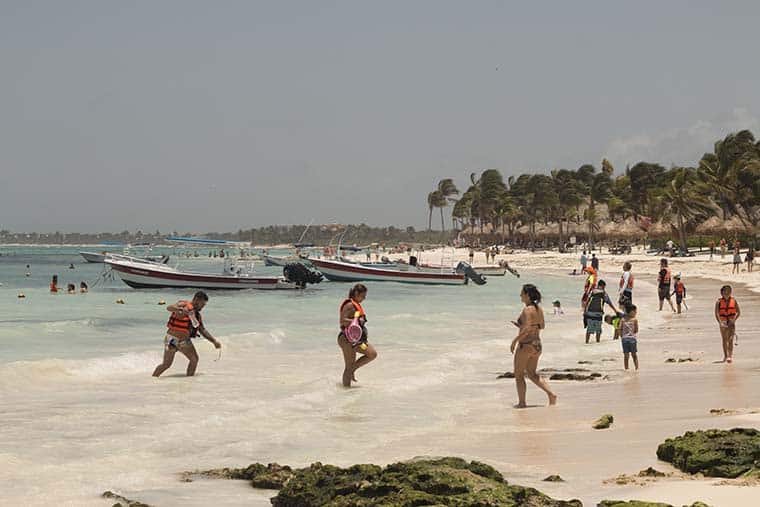 akumal nadar com tartarugas México