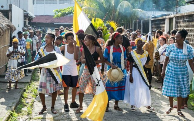 Reunião do povo Garífuna na Guatemala