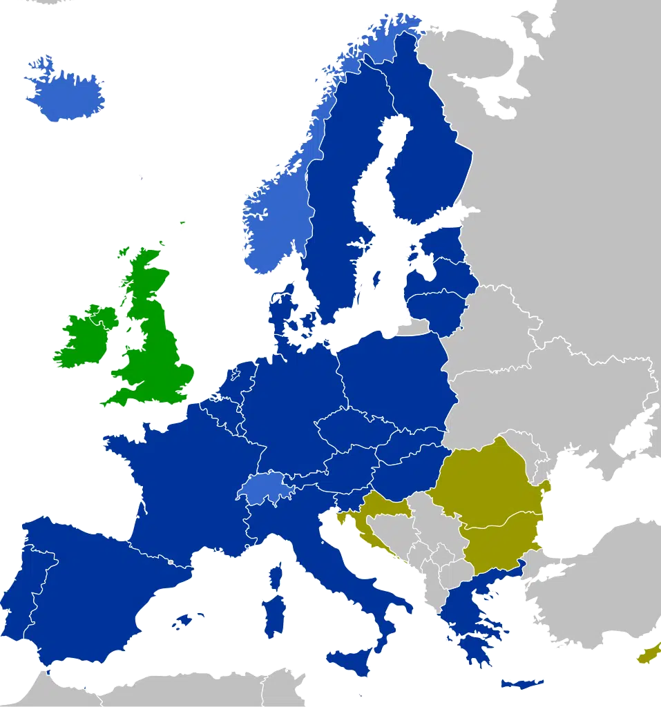 países tratado de schengen