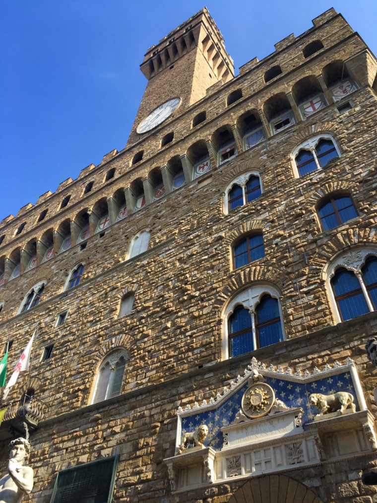 museus em florença fachada palazzo vecchio