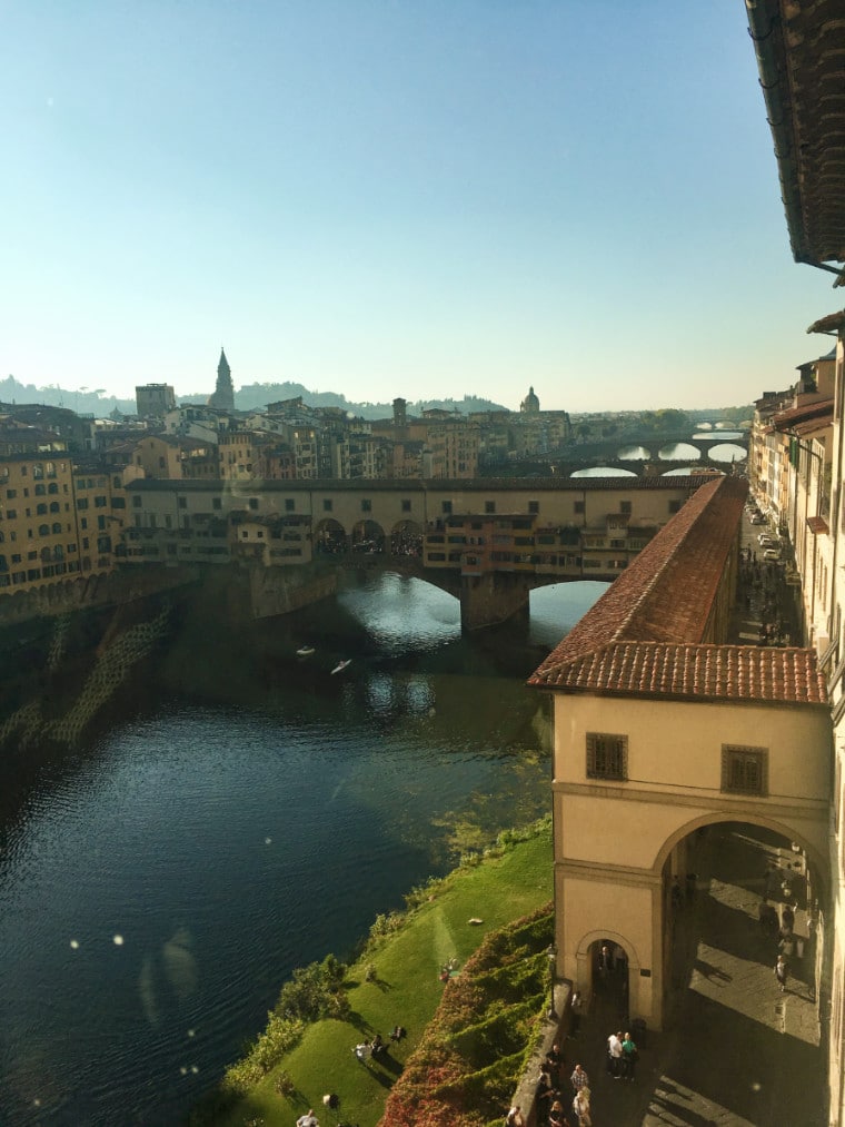 museus em florença vista ponte vecchio