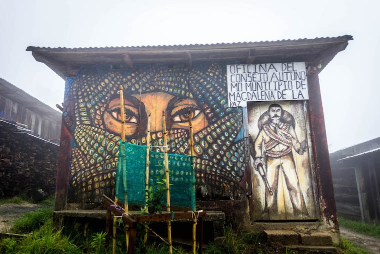 Caracol Zapatista de Oventic perto de San Cristobal de Las Casas, Chiapas, México