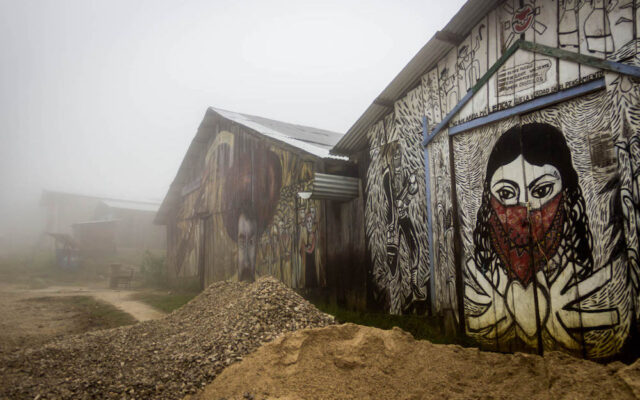 Caracol Zapatista de Oventic perto de San Cristobal de Las Casas, Chiapas, México