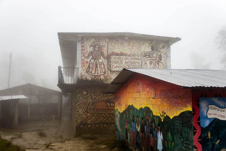 Caracol Zapatista de Oventic perto de San Cristobal de Las Casas, Chiapas, México