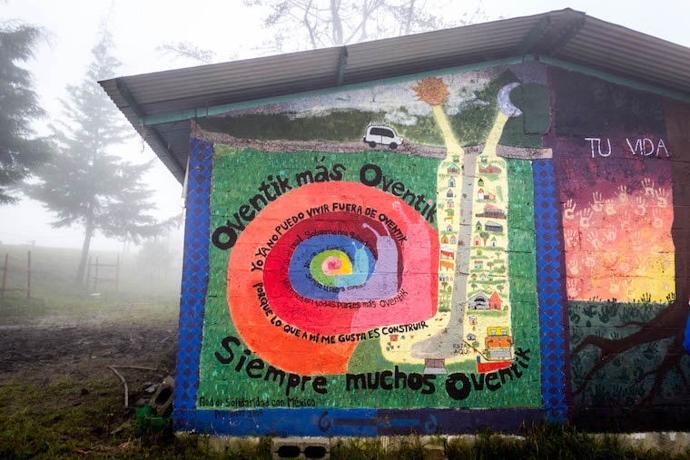 Caracol Zapatista de Oventic perto de San Cristobal de Las Casas, Chiapas, México