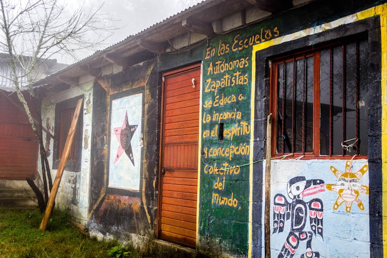 Caracol Zapatista de Oventic perto de San Cristobal de Las Casas, Chiapas, México