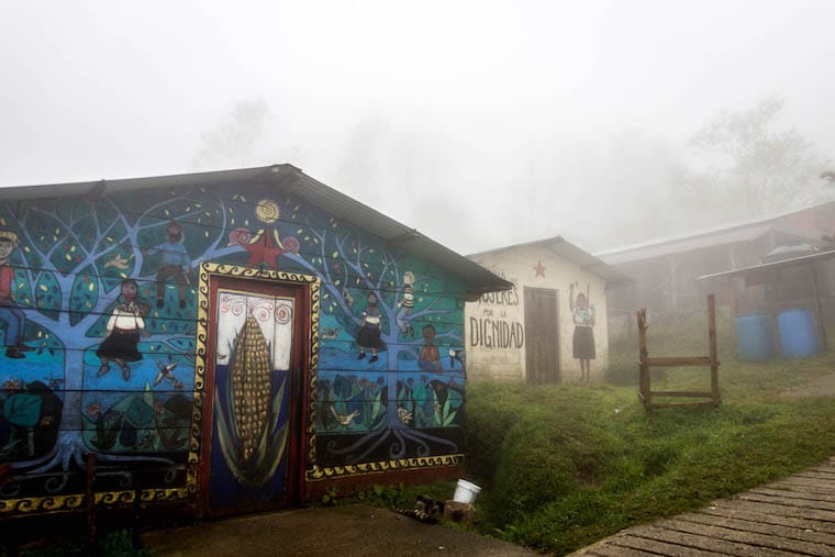 Caracol Zapatista de Oventic perto de San Cristobal de Las Casas, Chiapas, México