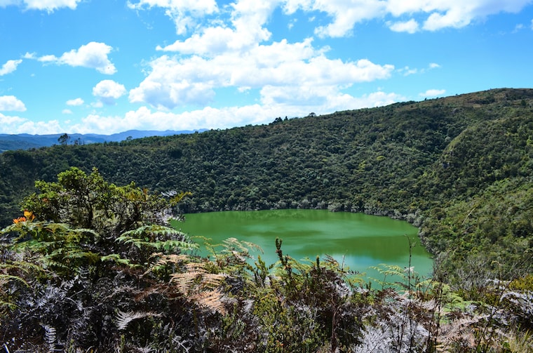 Lago Guatavita, na Colombia, a origem da lenda de El Dorado