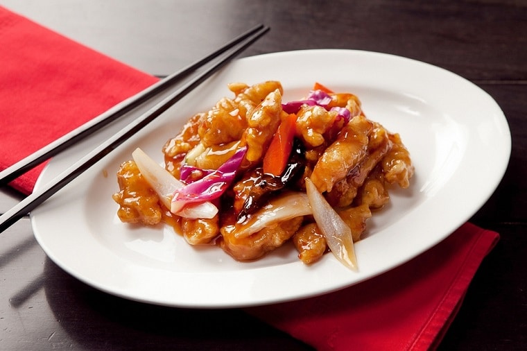pratos da china: comida chinesa porco agridoce