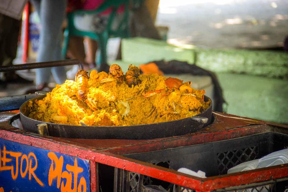 Comida de rua em Cartagena das Índias