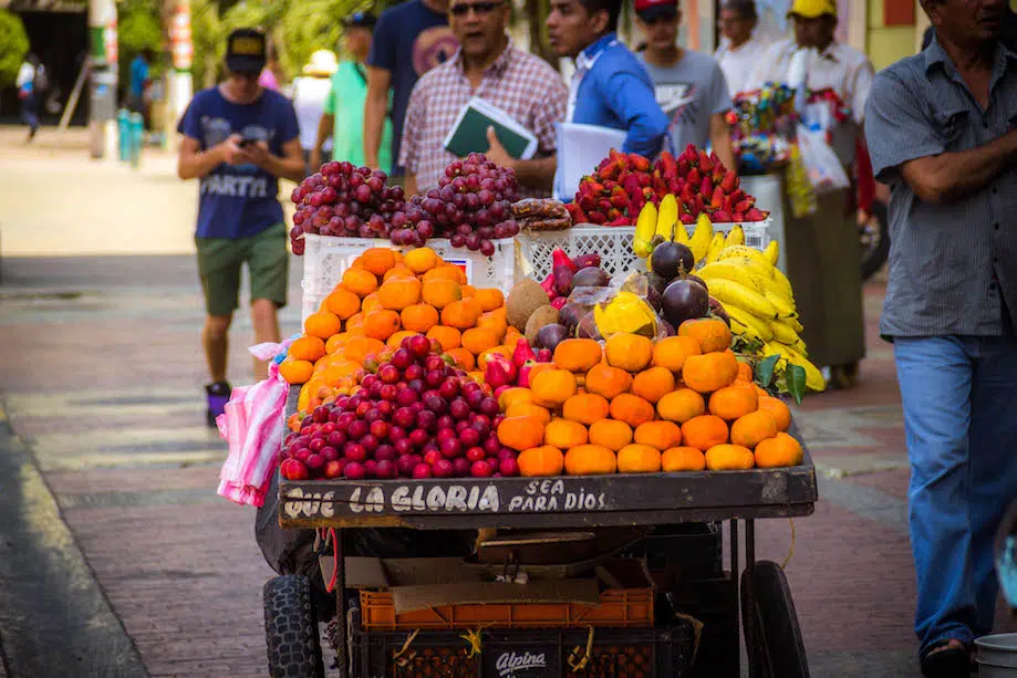 Comida de rua em Cartagena das Índias