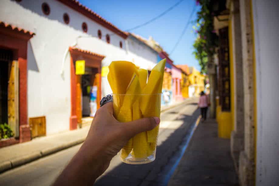 Comida de rua em Cartagena das Índias