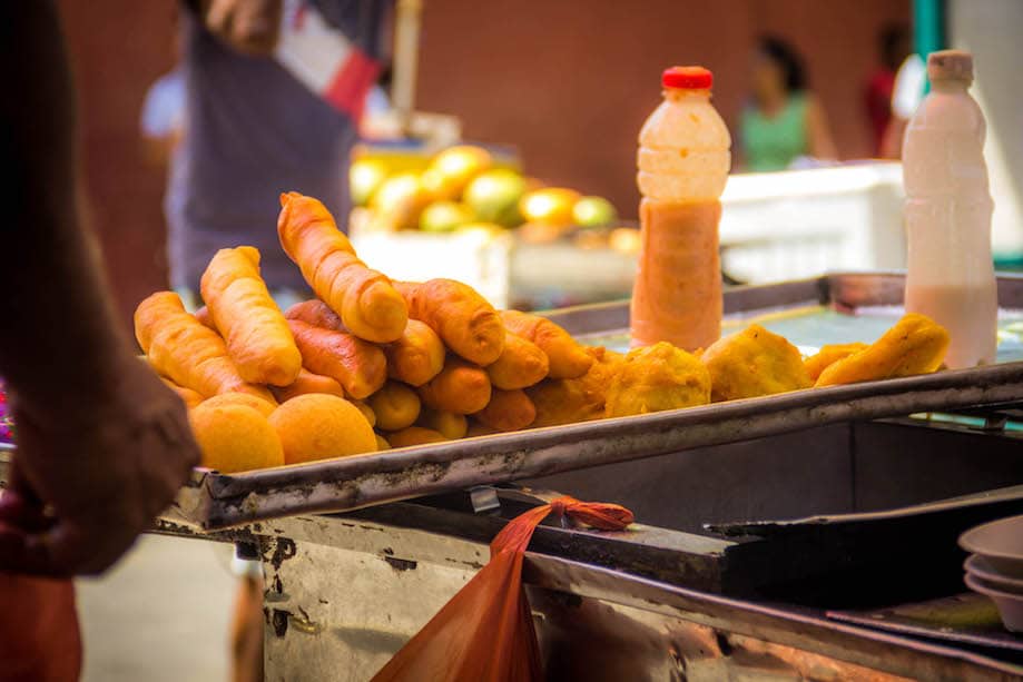 Comida de rua em Cartagena das Índias