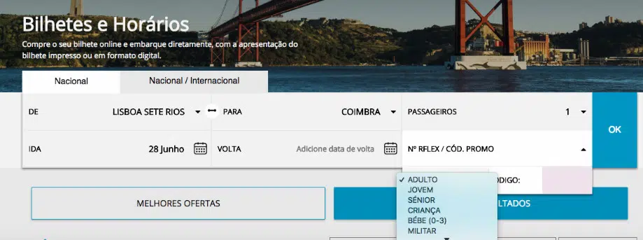 como comprar passagem de onibus portugal