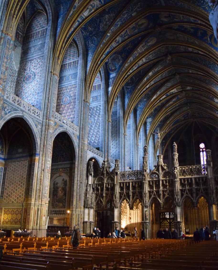 catedral de albi coro e detalhes azuis