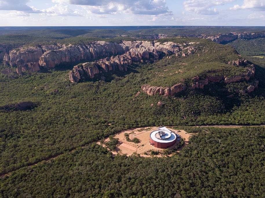 Foto aérea do Museu da Natureza, Serra da Capivara