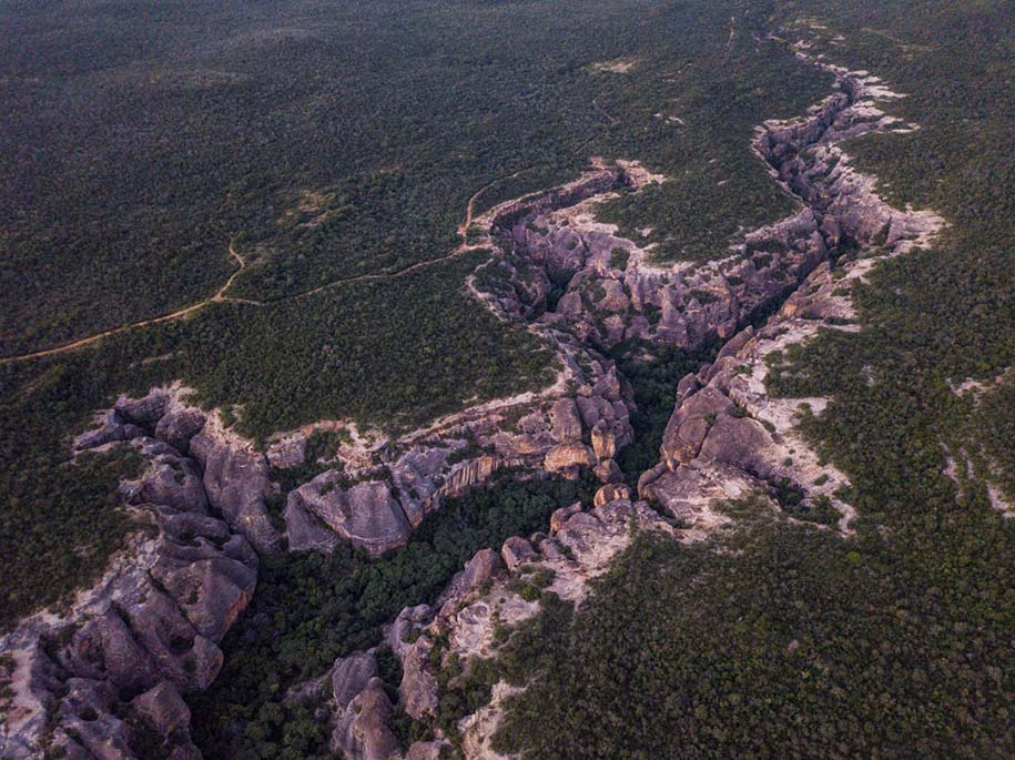 vista aérea serra da capivara