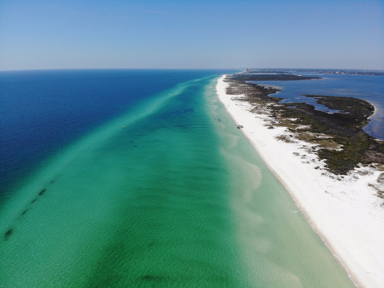 Vista aérea da Emerald Coast