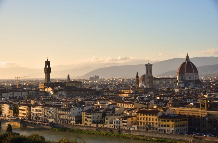 piazzale michelangelo no por do sol