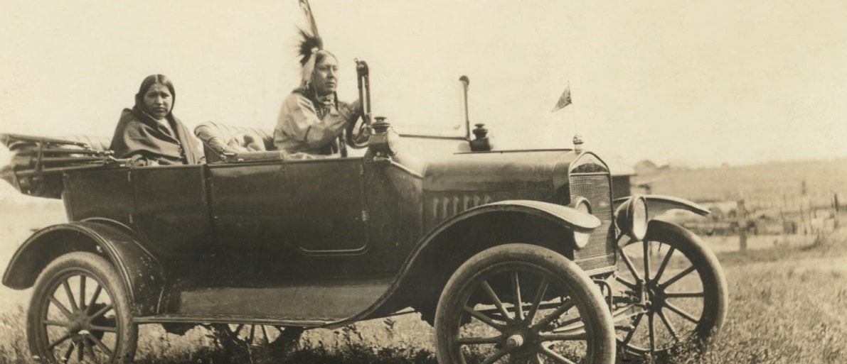 os milionários índios osage num carro, 1920