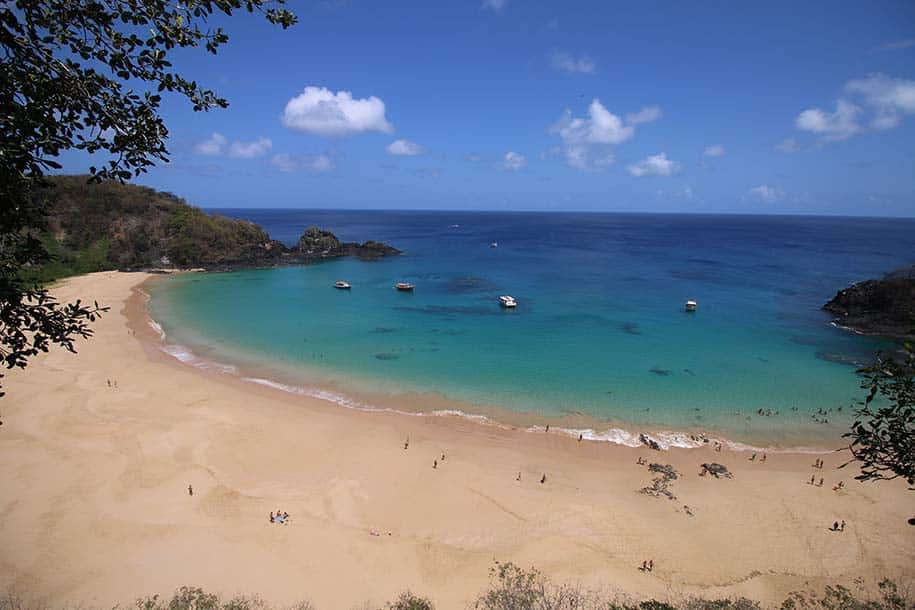 Praia do Sancho vista de cima da falésia