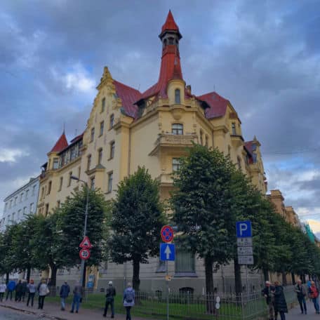 museu distrito de art nouveau em riga letonia