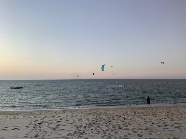 mar fim de tarde kitesurf barra grande piaui