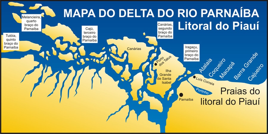 mapa do delta do parnaíba
