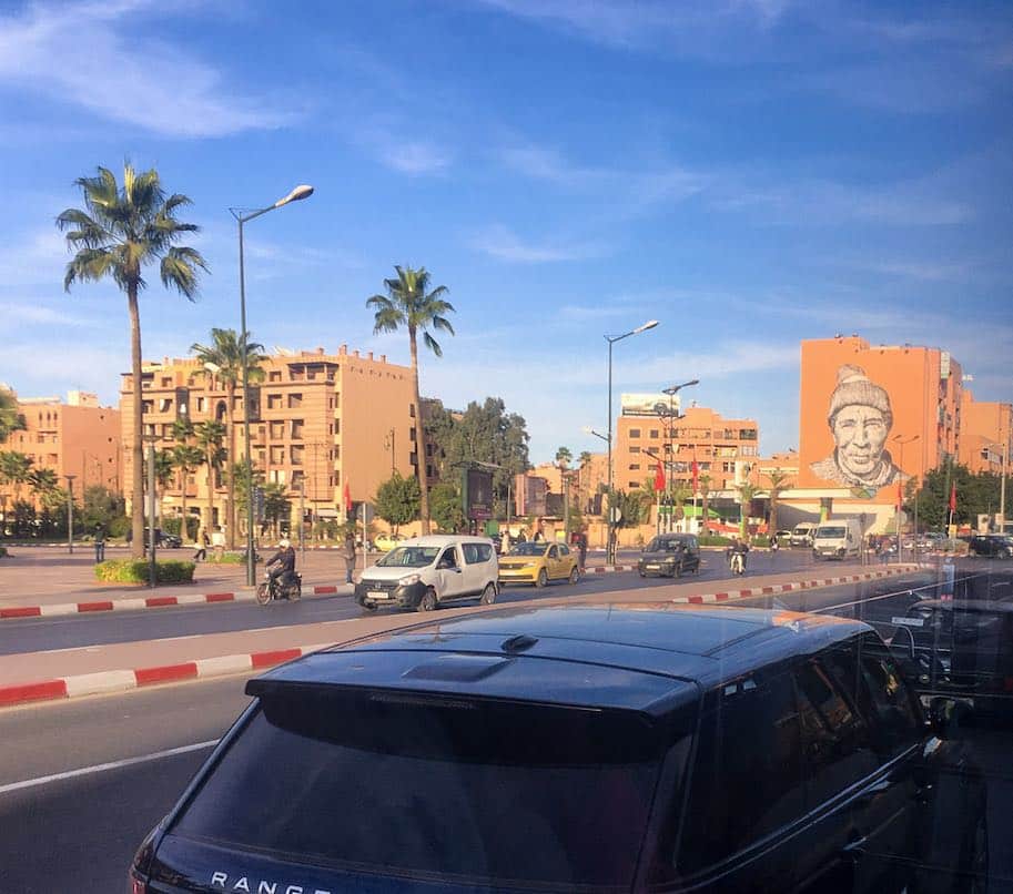 bairro gueliz em marrakech marrocos