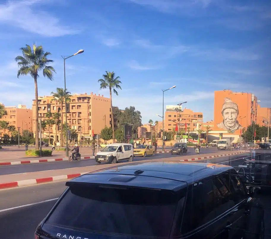 bairro gueliz em marrakech marrocos