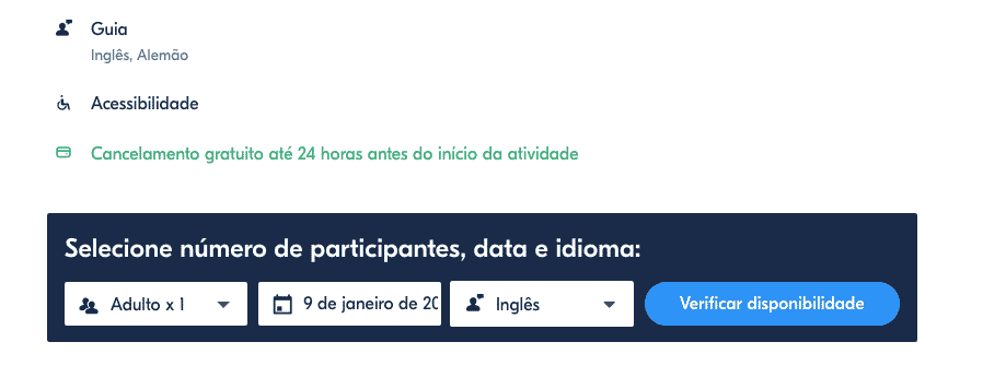 compra de passeios 