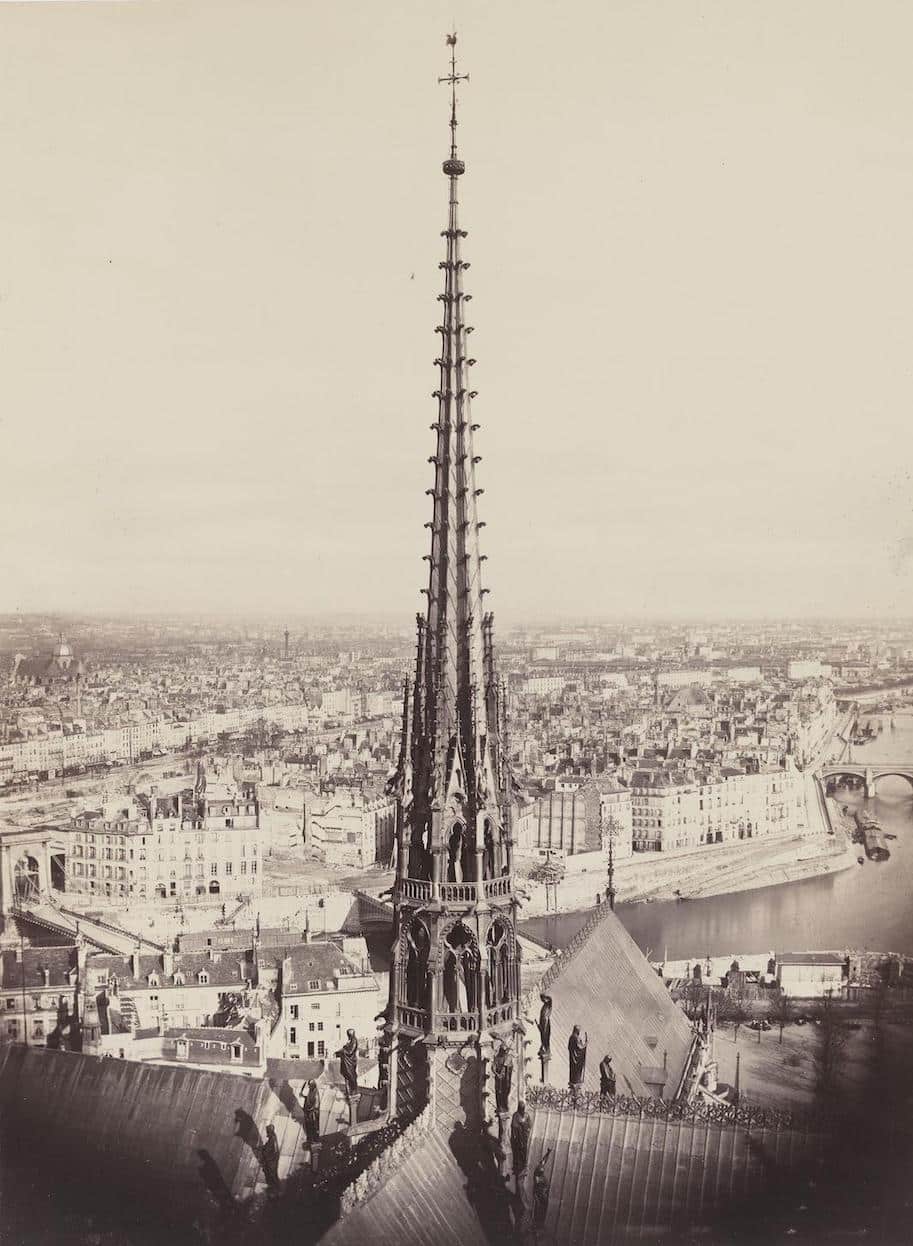 Spire of Notre Dame, Viollet-le-Duc, Architect, 1859–60 Charles Marville paris