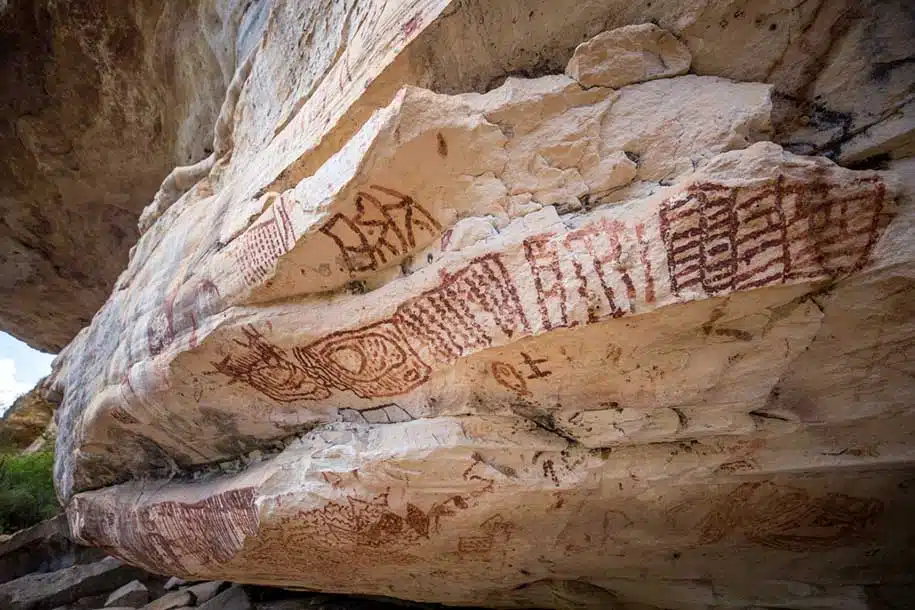 disegno rupestre nella valle di Catimbau