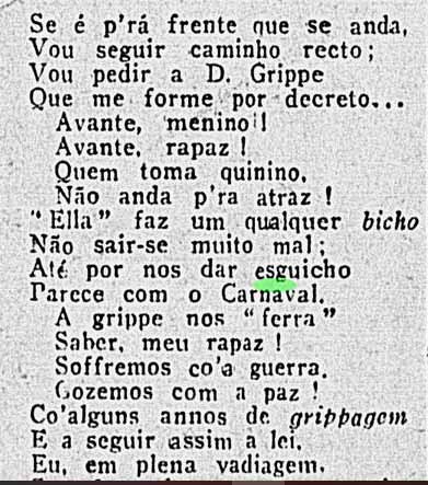 bloco dos gripistas carnaval 1919