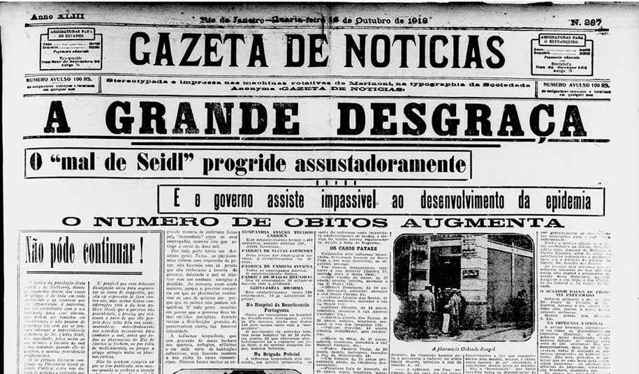 epidemia de gripe espanhola história