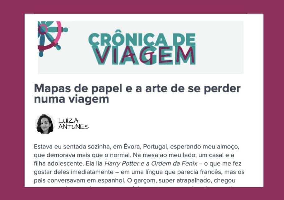 cronica de viagem newsletter grandes viajantes