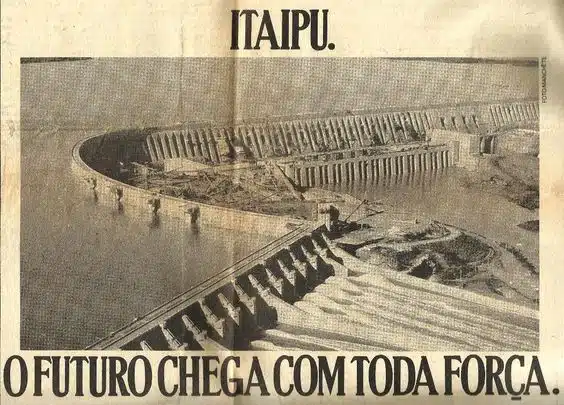 Propaganda sobre a Usina de Itaipu representar o futuro